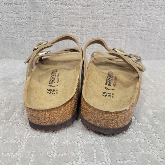 BIRKENSTOCK Mayari Unisex Size 40 US L9 M7 Brown Leather Slip On Sandals - Picture 8 of 10